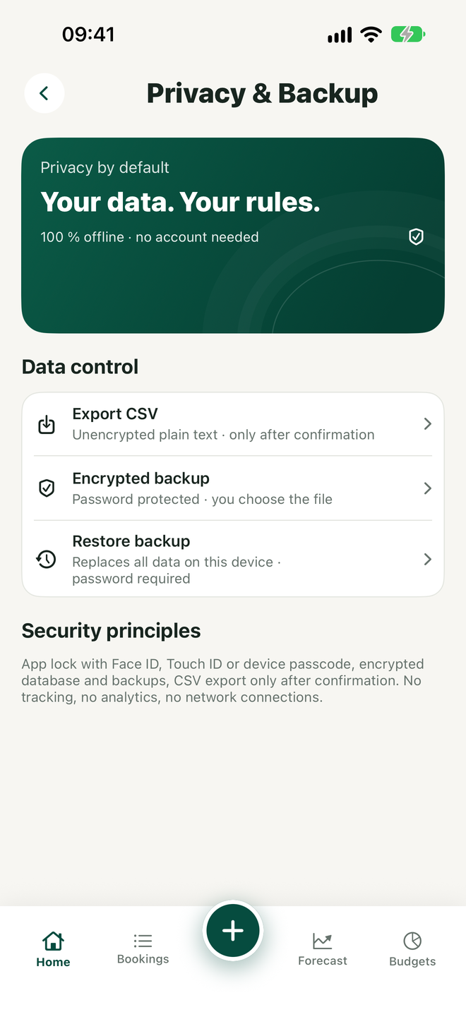 Privacy & backup